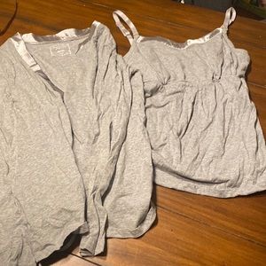 Motherhood maternity size medium sleep wear nursing top, bottoms, and robe.